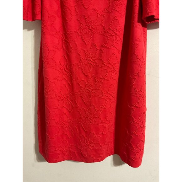 Lilly Pulitzer Knowles Ruby Red Textured Puff Sleeve Dress XL - Picture 8 of 15